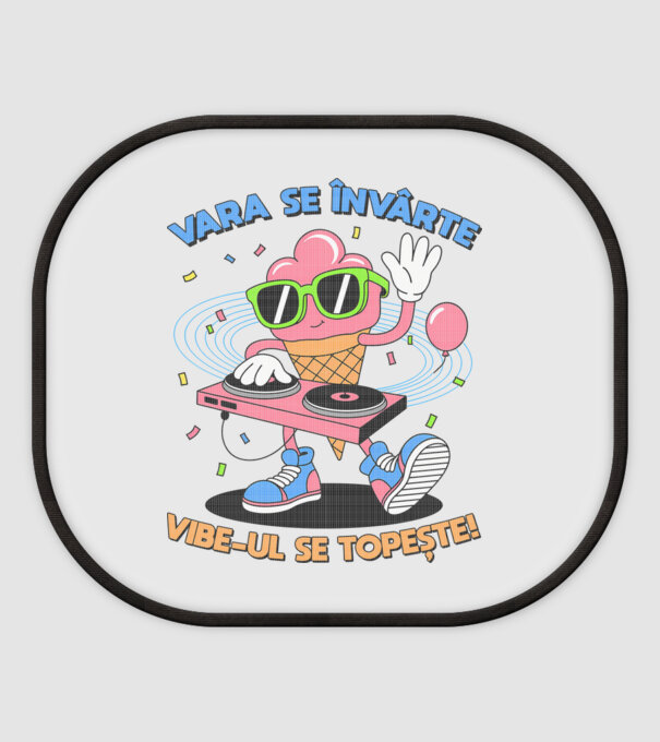 Vara se învârte model alb pe tricou