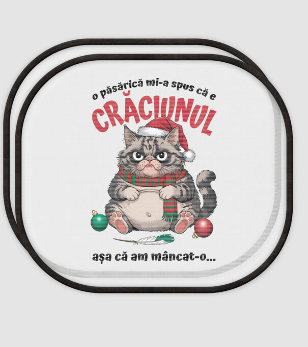 Am mâncat pasărea Crăciun pisică Alb model alb pe tricou