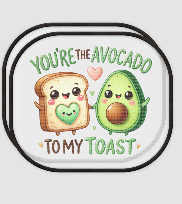 Avocado to my Toast model alb pe tricou