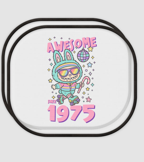 Awesome since 1975 - Labubu model alb pe tricou