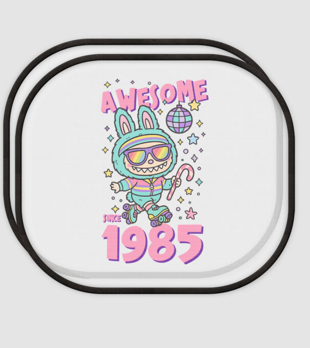 Awesome since 1985 - Labubu model alb pe tricou