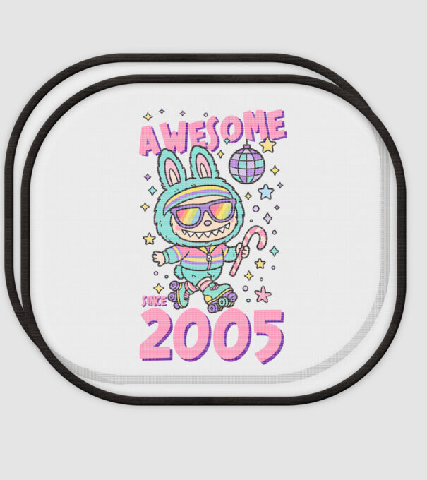 Awesome since 2005 - Labubu model alb pe tricou