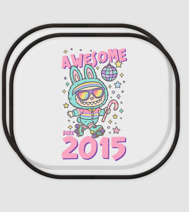 Awesome since 2015 - Labubu model alb pe tricou