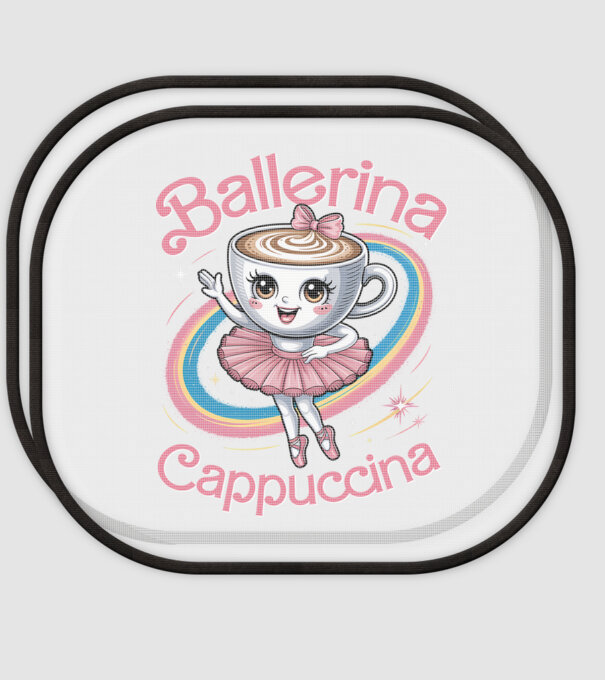Ballerina Cappuccina model alb pe tricou