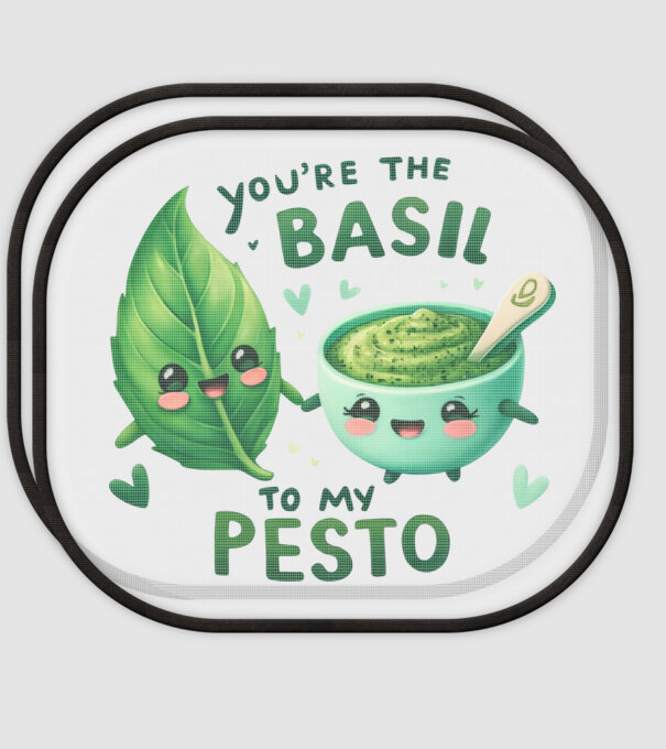 Basil to my Pesto model alb pe tricou
