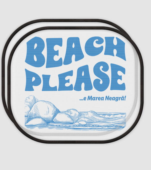 Beach please, e Marea Neagră! model alb pe tricou
