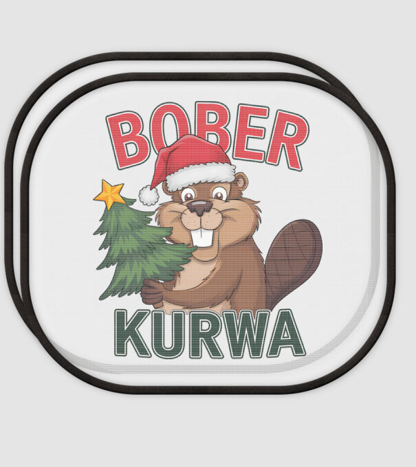 Bober kurwa Christmas model alb pe tricou