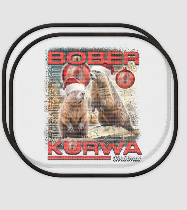 Bober kurwa christmas universe model alb pe tricou