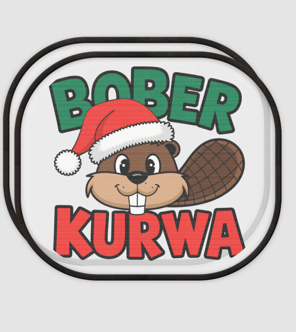 Bober kurwa xmas model alb pe tricou