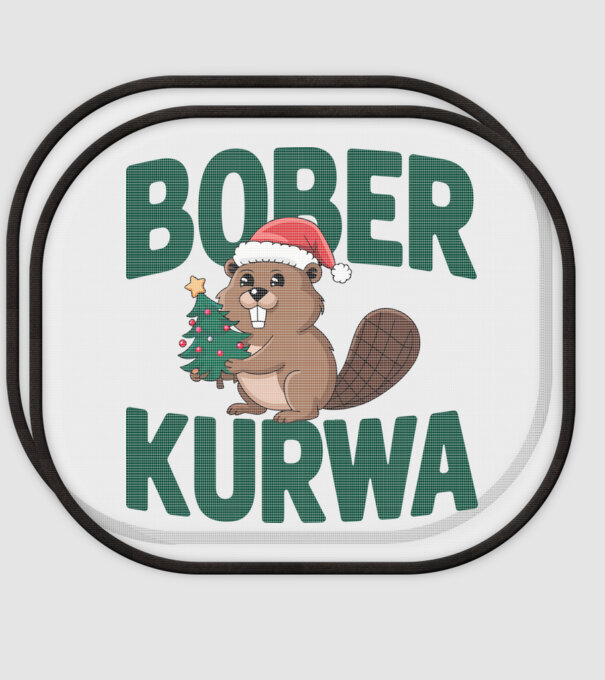 Bober kurwa xmas model alb pe tricou