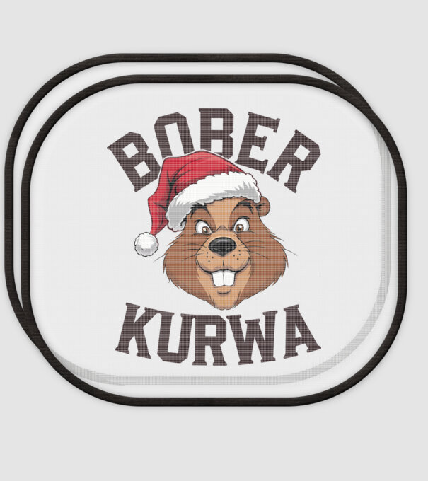 Bober kurwa xmas model alb pe tricou