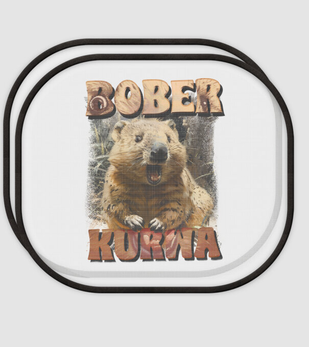 BOBER wombat model alb pe tricou