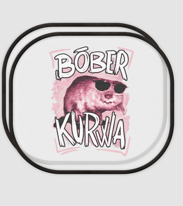 Bóber wtf model alb pe tricou