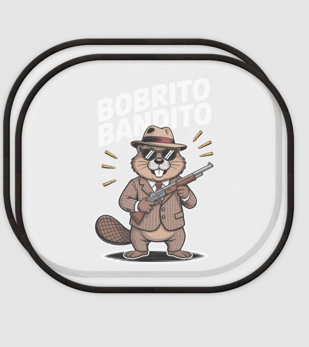 Bobrito Bandito model alb pe tricou