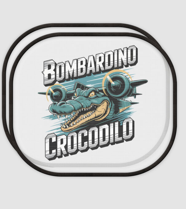 Bombardino Crocodilo 2 model alb pe tricou