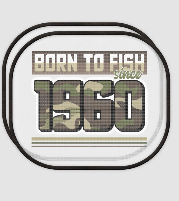 Born to fish since 1960 model alb pe tricou