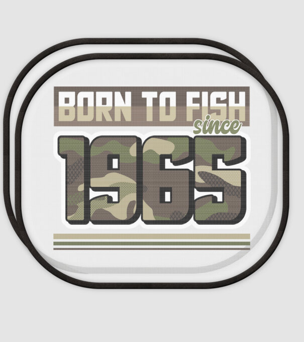 Born to fish since 1965 model alb pe tricou