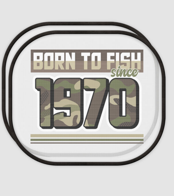 Born to fish since 1970 model alb pe tricou