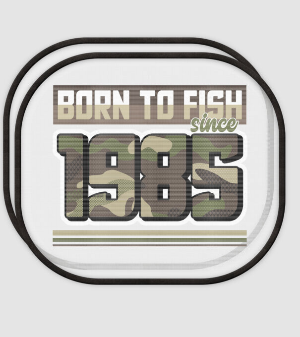 Born to fish since 1985 model alb pe tricou