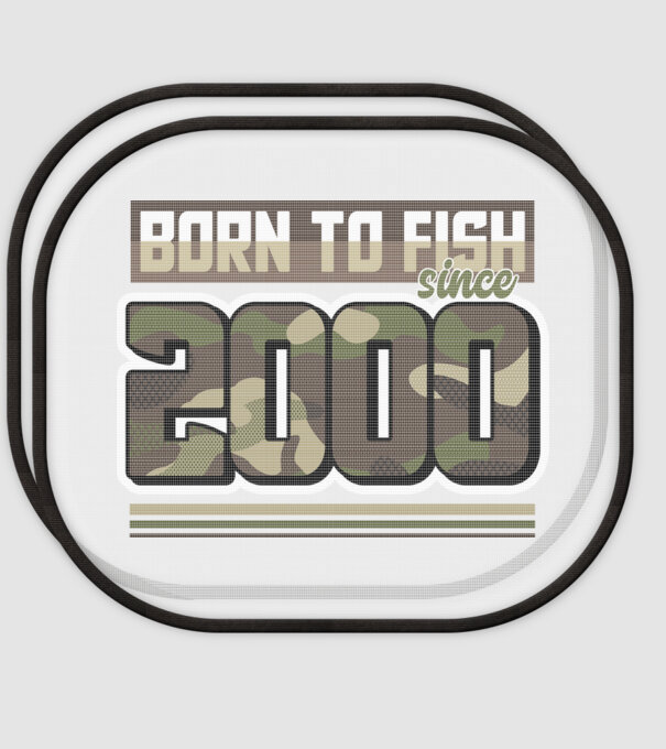 Born to fish since 2000 model alb pe tricou