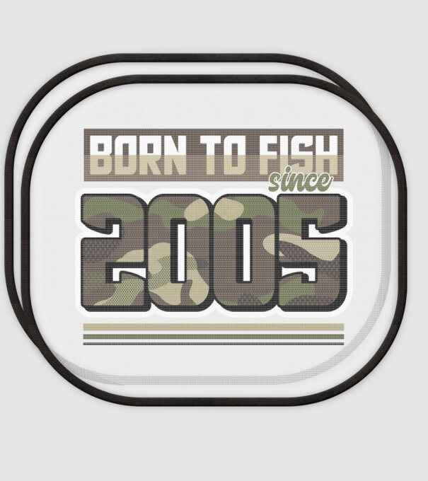 Born to fish since 2005 model alb pe tricou