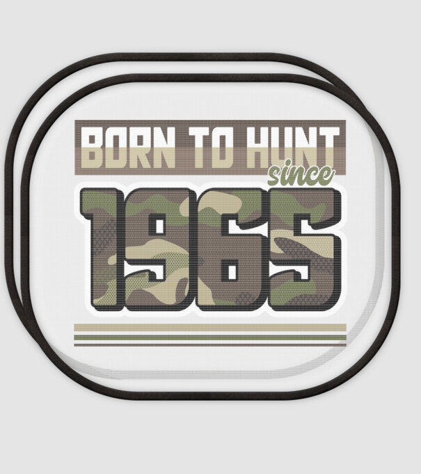 Born to hunt since 1965 model alb pe tricou