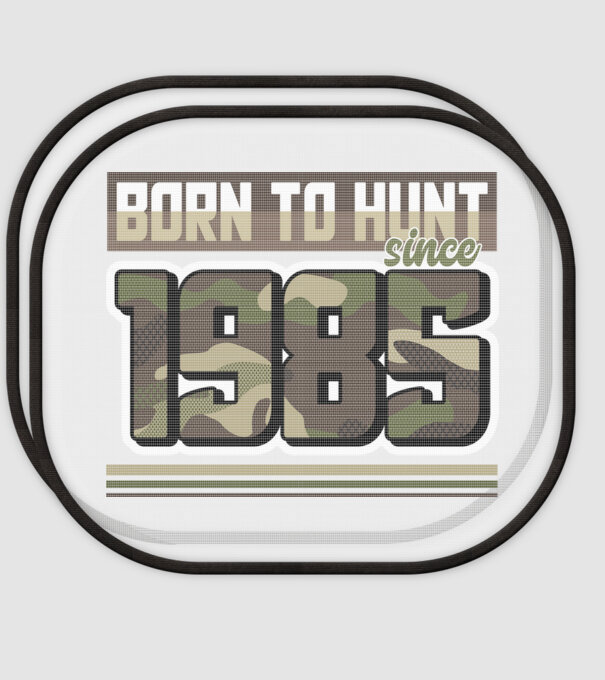 Born to hunt since 1985 model alb pe tricou