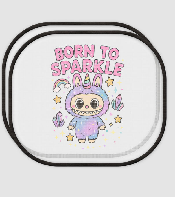 Born to sparkle model alb pe tricou