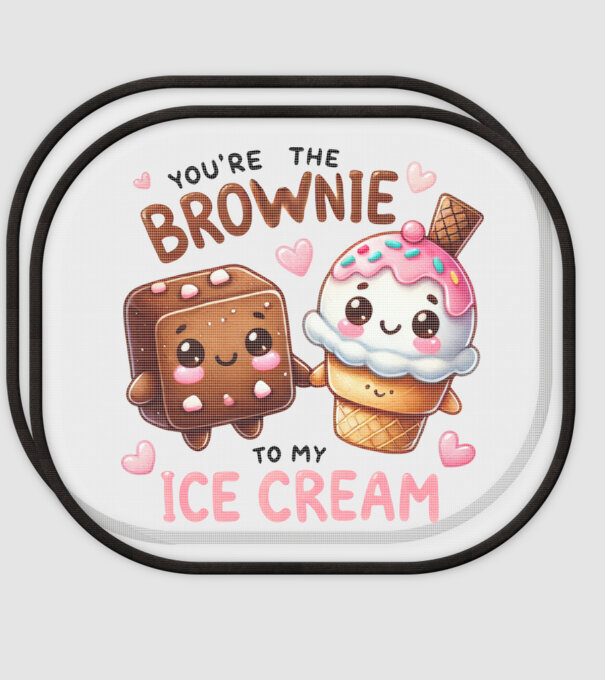 Brownie to my Ice Cream model alb pe tricou