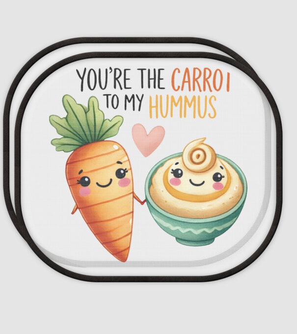Carrot to my Hummus model alb pe tricou