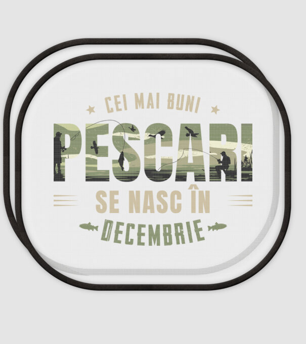 Cei mai buni pescari se nasc în decembrie model alb pe tricou