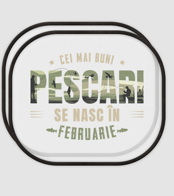 Cei mai buni pescari se nasc în februarie model alb pe tricou