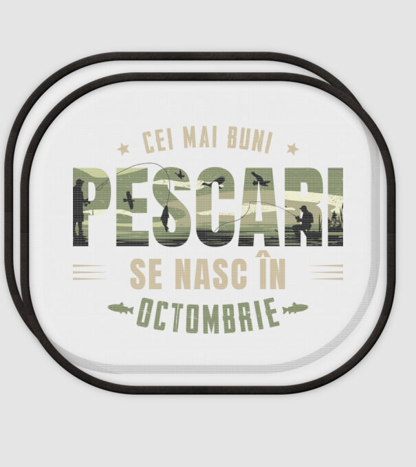 Cei mai buni pescari se nasc în octombrie model alb pe tricou