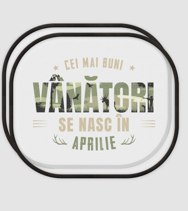 Cei mai buni vânători se nasc în aprilie model alb pe tricou