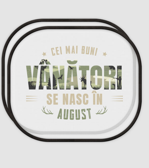 Cei mai buni vânători se nasc în august model alb pe tricou