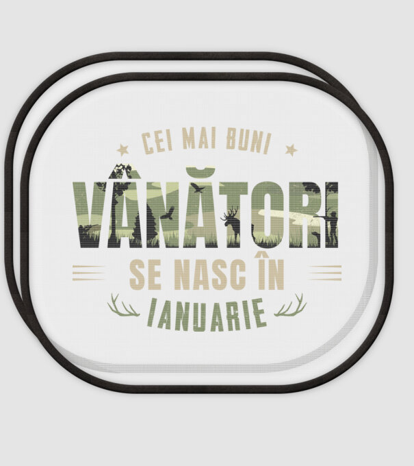 Cei mai buni vânători se nasc în ianuarie model alb pe tricou