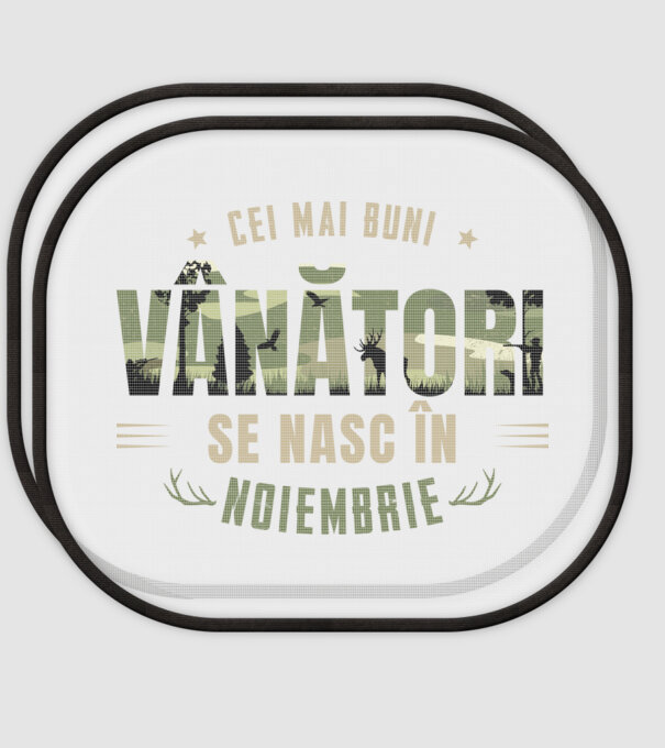 Cei mai buni vânători se nasc în noiembrie model alb pe tricou