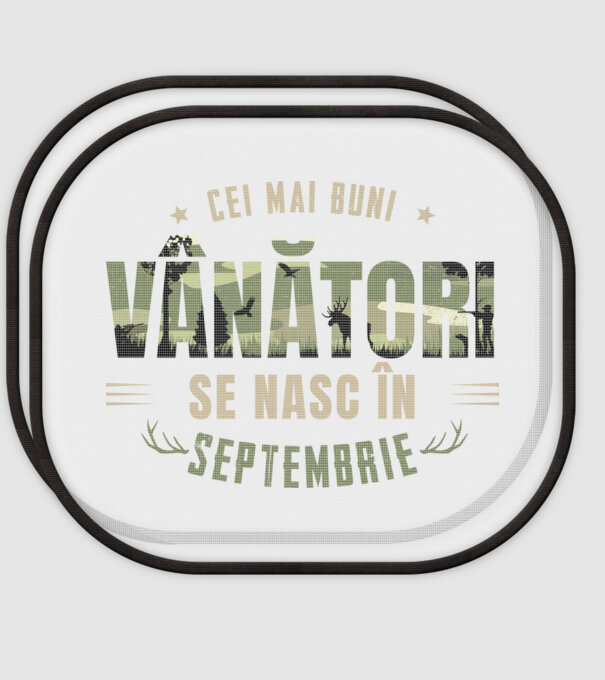 Cei mai buni vânători se nasc în septembrie model alb pe tricou