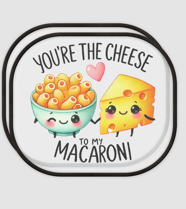 Cheese to my Macaroni model alb pe tricou