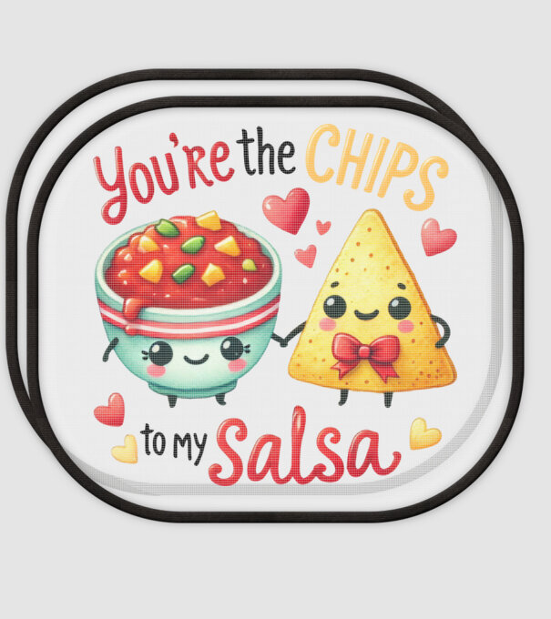 Chips to my Salsa model alb pe tricou