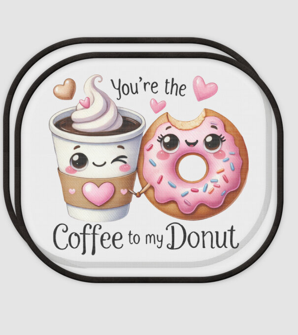 Coffee to my Donut model alb pe tricou