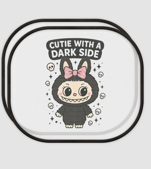 Cutie with a dark side model alb pe tricou