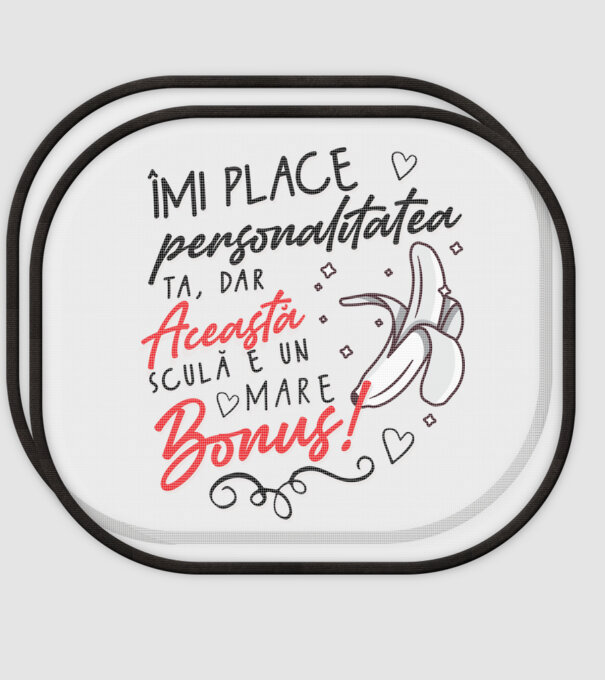 Dar această sculă e un mare bonus! model alb pe tricou