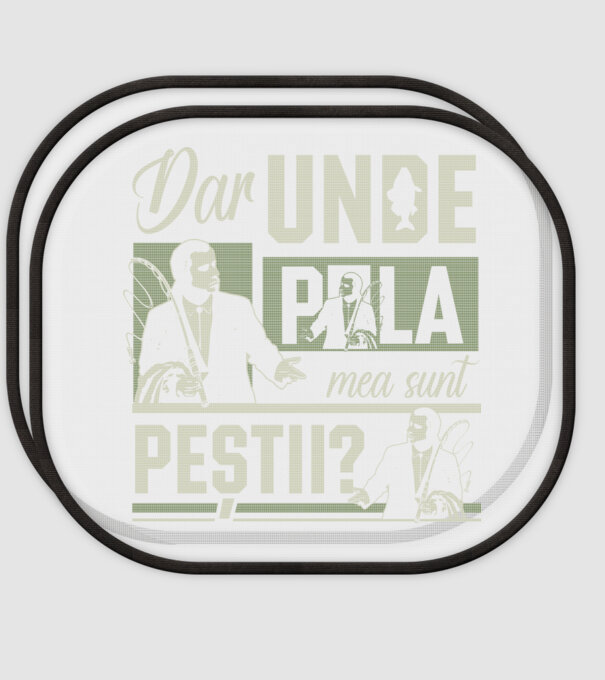 Dar unde p la mea sunt peștii model alb pe tricou