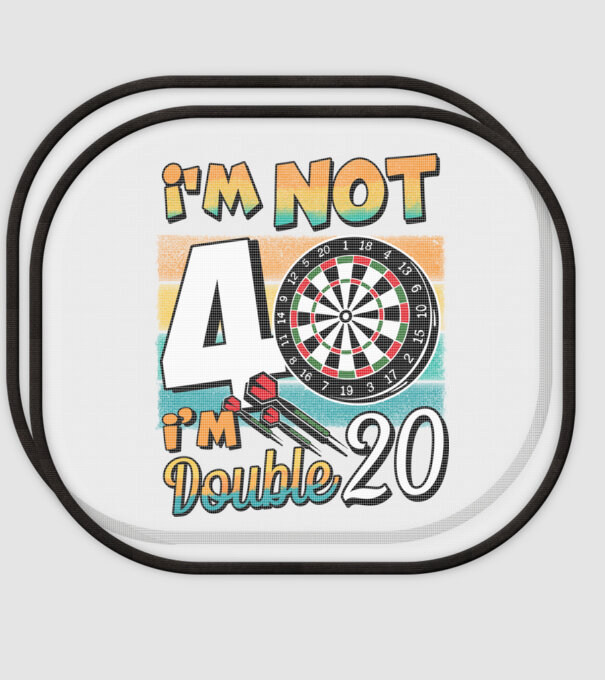 Darts Birthday 40 years old model alb pe tricou