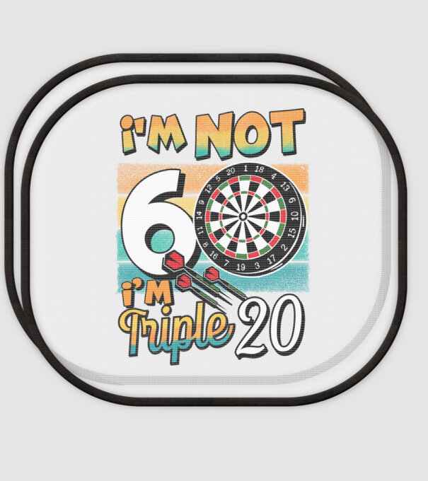 Darts Birthday 60 years old model alb pe tricou
