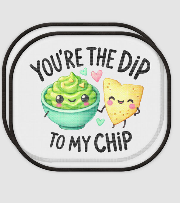 Dip to my Chip model alb pe tricou