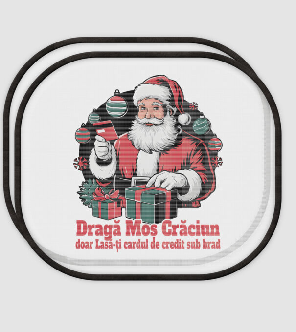 Dragă Mos Crăcium doar Lasă-ți cardul de credit sub brad model alb pe tricou