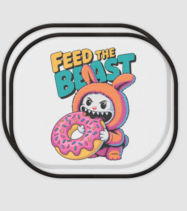 Feed the beast model alb pe tricou