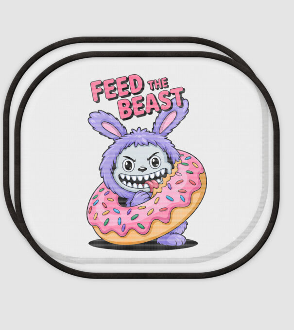 Feed the beast model alb pe tricou